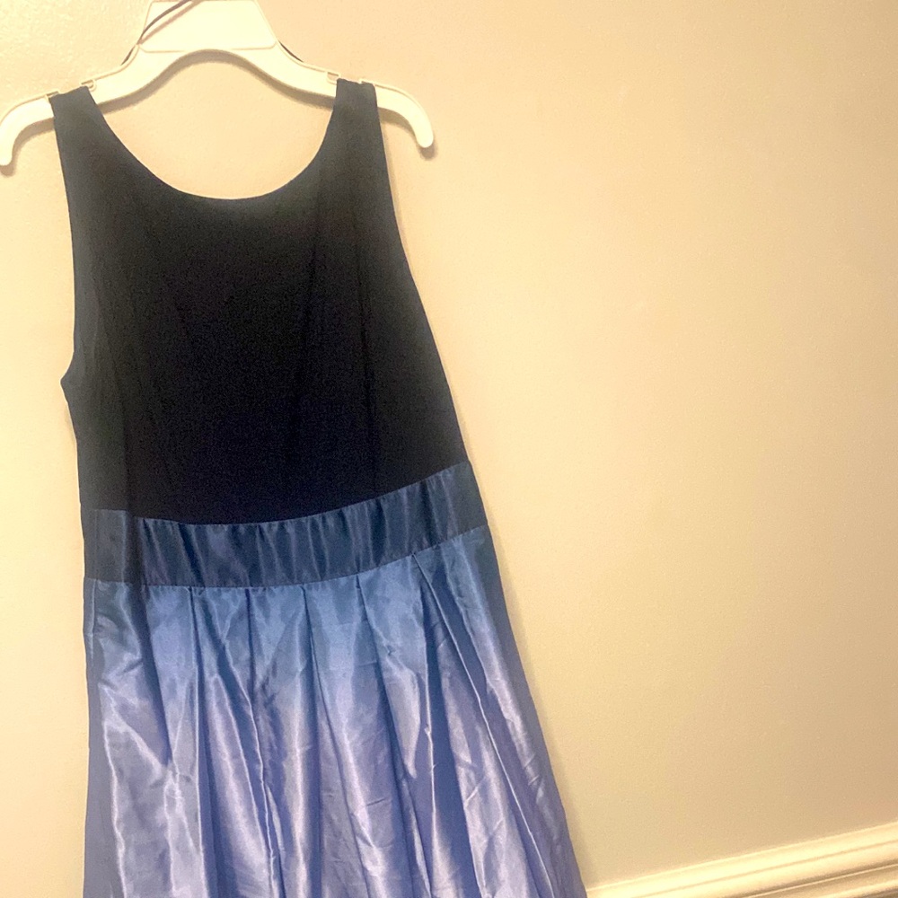 SLNY SL Fashions New York Formal Gown Dress Blue Ombré Color Size 12P 57” Long